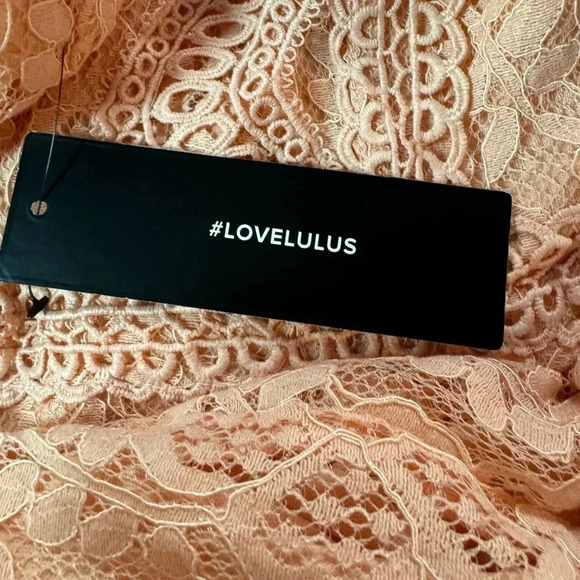 NWT Lulus My Sweetheart Blush Pink Lace Mini Dress size Medium - Picture 13 of 15